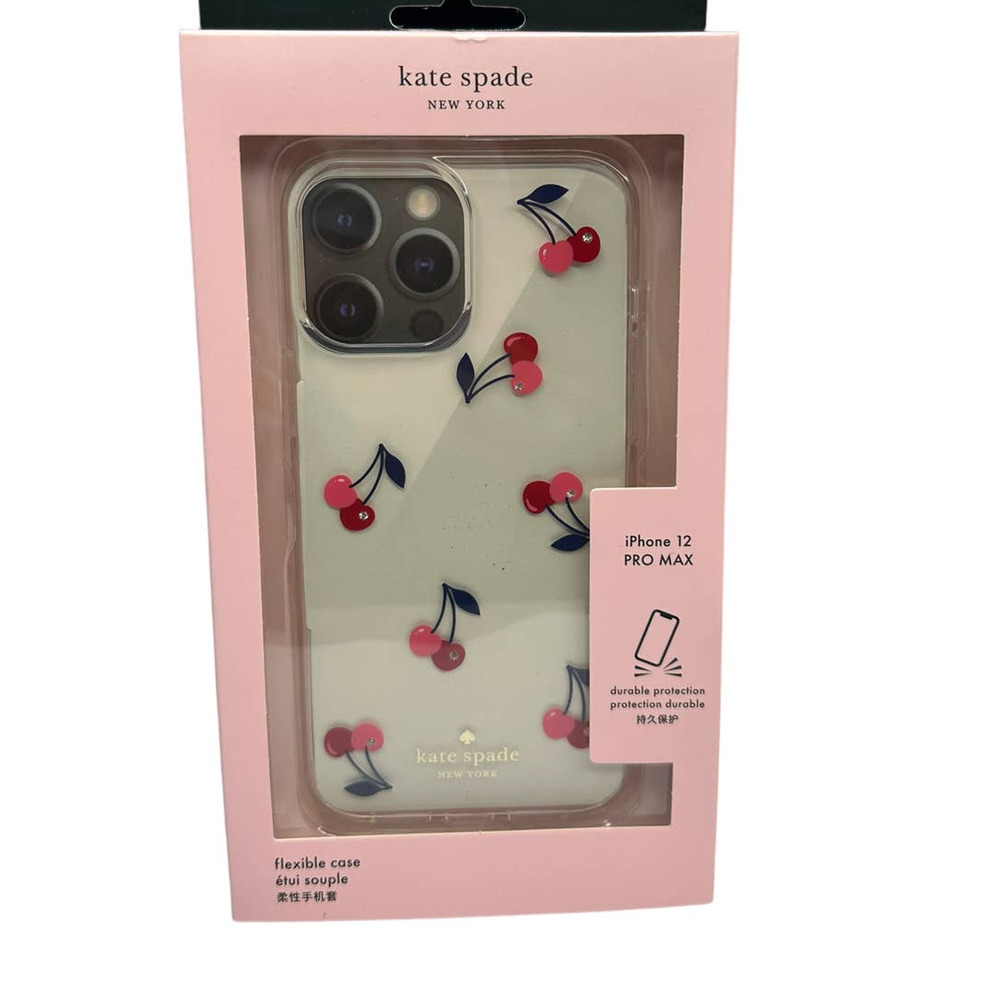 Kate Spade Iphone 12 Pro Max Cherry Jeweled Dancing Clear Phone Case